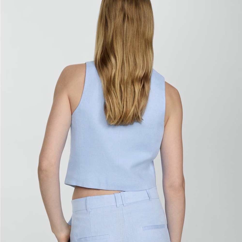 Mango LINEN SUIT VEST - Picture 2 of 5